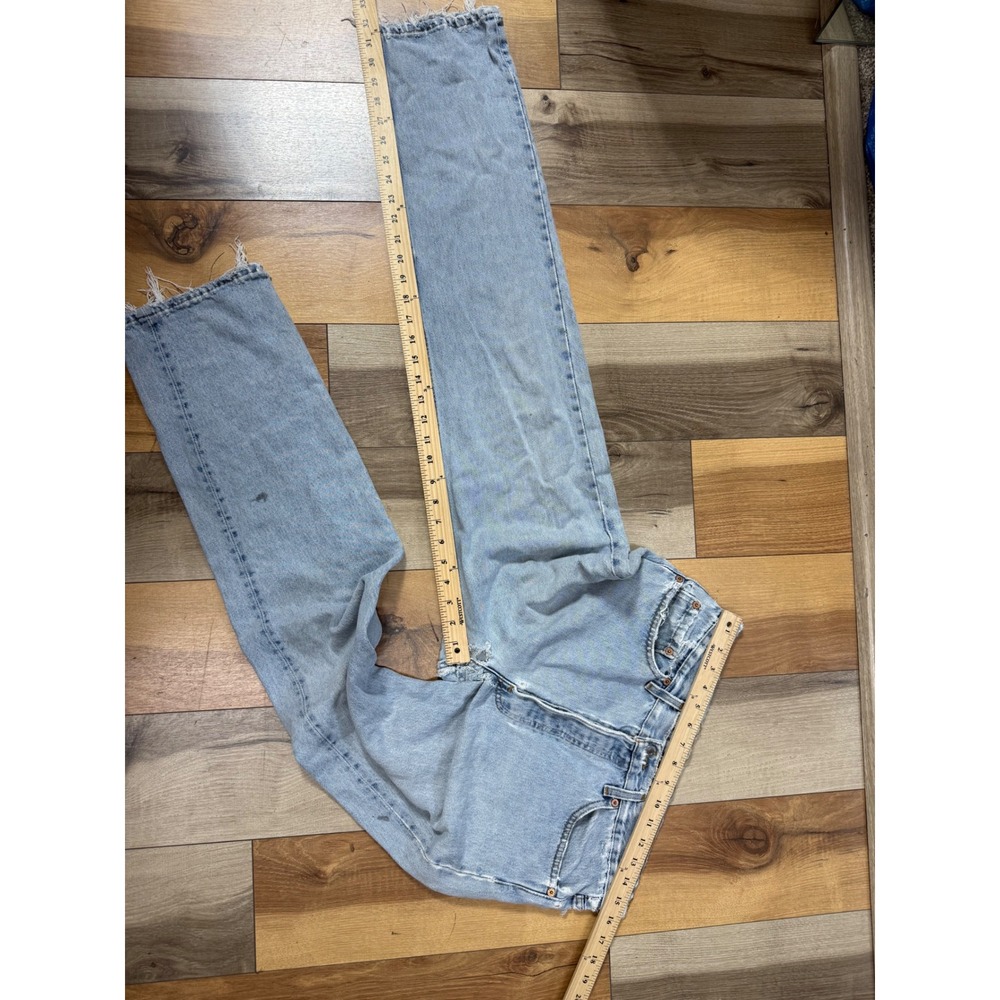 Levi's 501 Jeans Mens 33x34 Blue Fair Trashed Distressed Vintage 90s USA Made - Picture 6 of 7